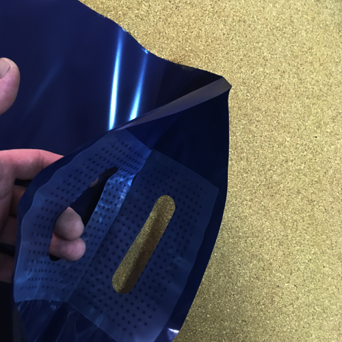 Плотный синий полиэтиленовый пакет 30×40 см