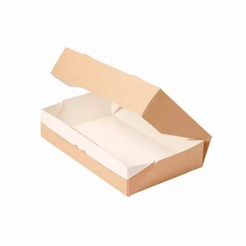 Картонная коробка крафт с окном, 20×12×4 см