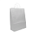 Крафт-пакет белый с кручёными ручками 26×15×35 см