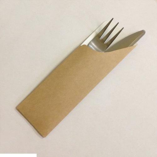 Конверт картонный для столовых приборов, крафт, 6×18 см