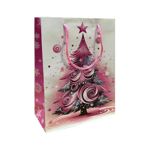 Пакет бумажный подарочный новогодний, MIX, 22×31×10 см