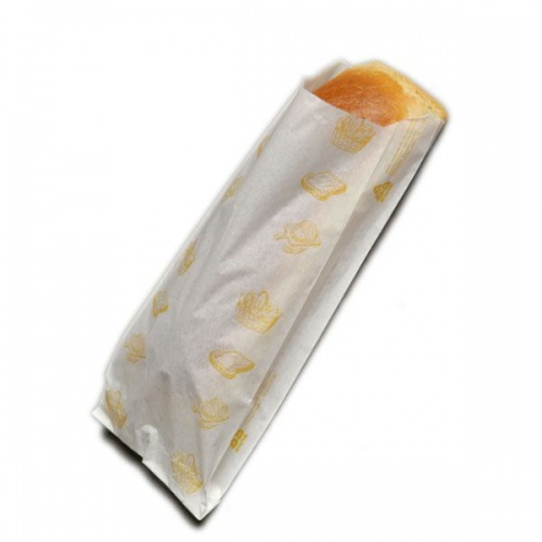 Пакет бумажный белый с рисунком «Хлеб», 20×5×32 см