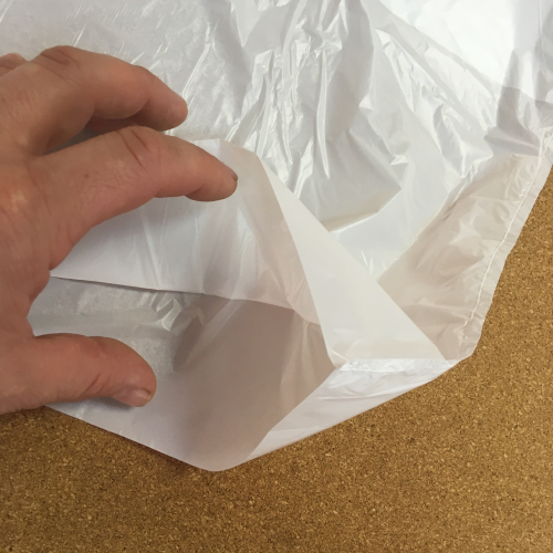 Пакет-майка, белый, ПНД, 30×55 см, 14 мкм