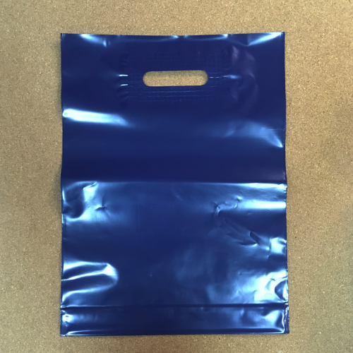 Плотный синий полиэтиленовый пакет 30×40 см