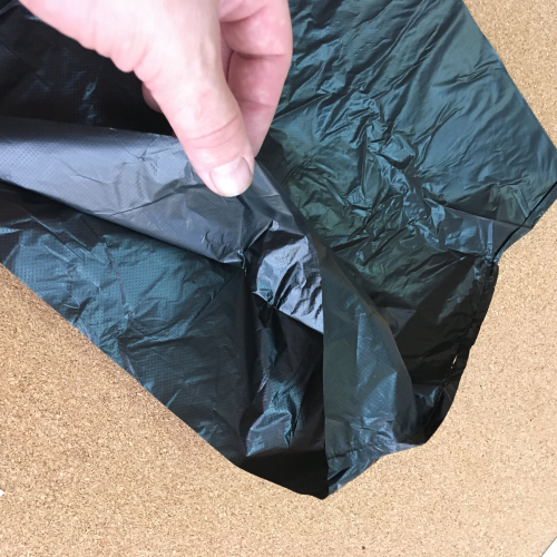 Пакет-майка чёрный, ПНД, 30×56 см