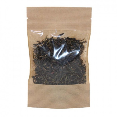 Дой-пак с замком zip-lock из крафт-бумаги с окном, 16×25×4 cм