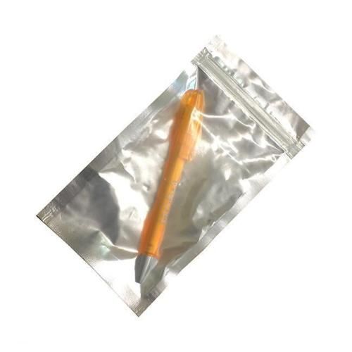 Белые металлизированные грипперы с прозрачной стороной, 15×24 см, 110 мкм