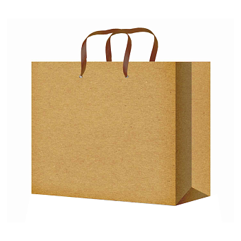Крафт-пакет с ленточными ручками 43×58×13 см