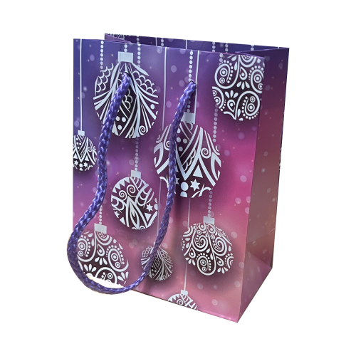 Пакет бумажный подарочный новогодний, MIX, 11×13×6 см