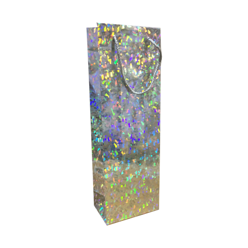 Пакет бумажный подарочный под бутылку, MIX, 15×36×12 см