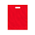 Пакет полиэтиленовый, красный, ПВД, 38×50 см