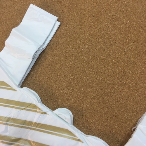 Пакет-майка «Полоса», белый, ПНД, 36×67 см