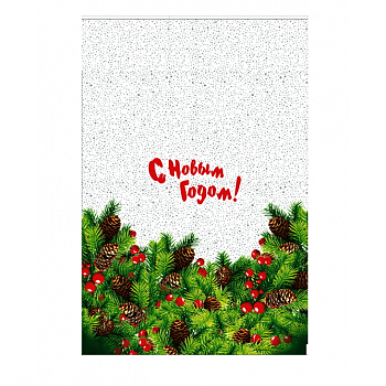 Новогодний подарочный пакет «Еловый микс», для больших подарков (64×98 см)