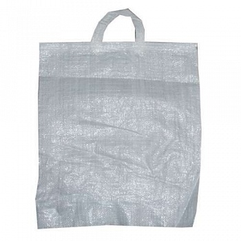 Сумка-мешок тканая полипропиленовая, белая, с двумя ручками, 35×38 см