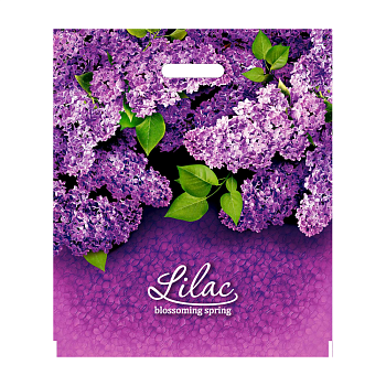 Пакеты с прорубной (вырубной) ручкой — цена за штуку 21.36 руб. Пакет полиэтиленовый «Сирень», ПВД, 40×47 см