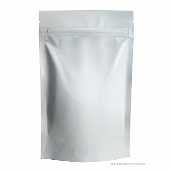 Дой-пак с замком zip-lock белый, 10×19×3 cм Дой-пак с замком zip-lock белый, 10×19×3 cм