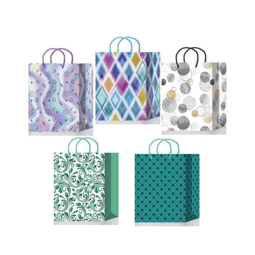 Пакет бумажный подарочный, MIX, 11×13×6 см