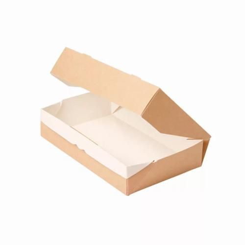 Картонная коробка крафт с окном, 20×12×4 см