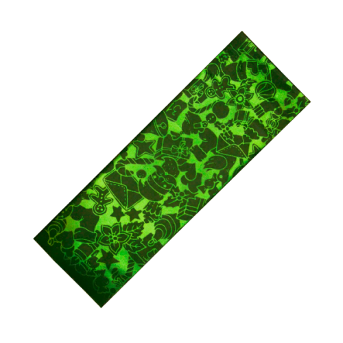 Пакет бумажный зеленый с рисунком «Ёлки», 7×4×21 см