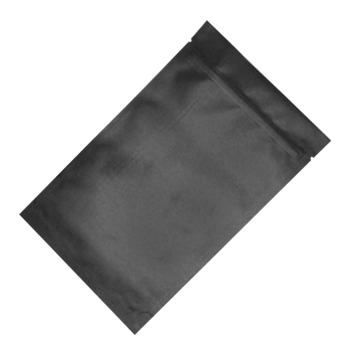 Пакет дой-пак бумажный чёрный, 15×24×4 cм