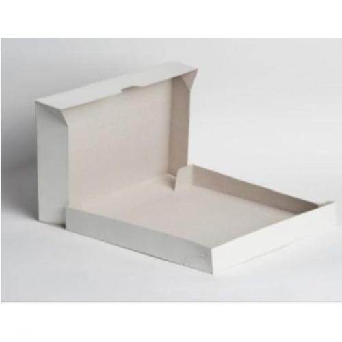 Коробка картонная для пирожных белая 24×15×6 см