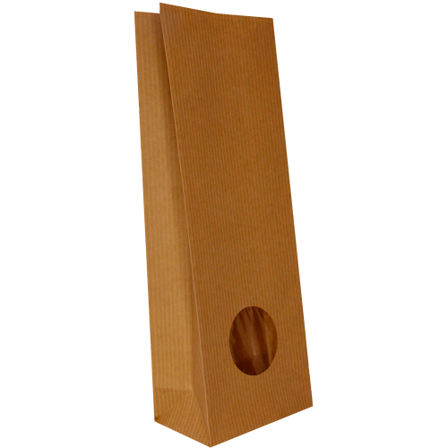 Крафт-пакет с круглым окном 9×5×24 см