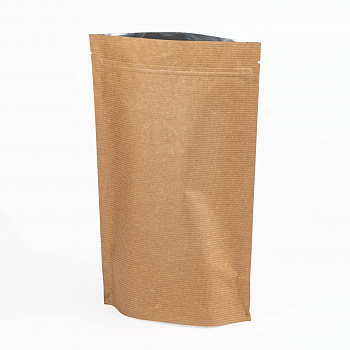 Артикул 82009 — Дой-пак с замком zip-lock из крафт-бумаги (полоска), 17×27×4 cм — цена за штуку 23.22 руб. Дой-пак с замком zip-lock из крафт-бумаги (полоска), 17×27×4 cм