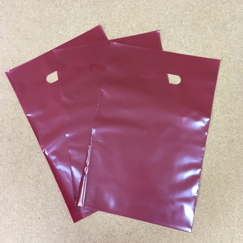 Пакет полиэтиленовый, бордовый, ПВД, 22×34 см