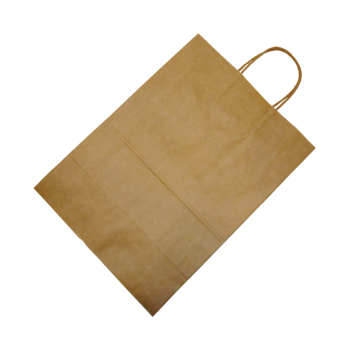 Крафт-пакет с кручёными ручками 28×15×32 см