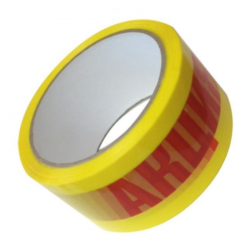 Клейкая лента упаковочная жёлтая с надписью «Акция», 48 мм×50 м, 50 мкм