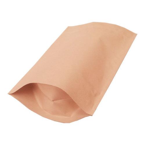 Дой-пак с замком zip-lock из крафт-бумаги, 14×24×4 cм