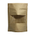 Дой-пак с замком zip-lock из крафт-бумаги (полоска) с окном 4 см, 10×15×3 cм