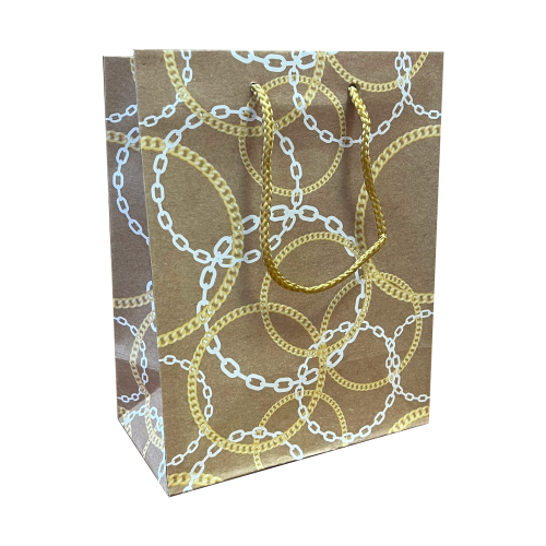 Крафт-пакет подарочный с ручками, MIX, 18×10×23 см