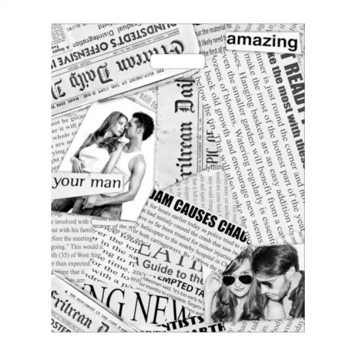 Пакет полиэтиленовый «Газетный микс», ПВД, 38×45 см