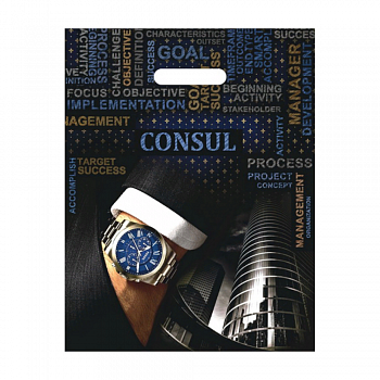 Пакеты с прорубной (вырубной) ручкой — цена за штуку 20.28 руб. Пакет полиэтиленовый «Консул», ПВД, 31×40 см