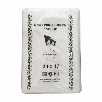 Пакеты фасовочные ПНД, 24×37 см, 7 мкм, евроблок
