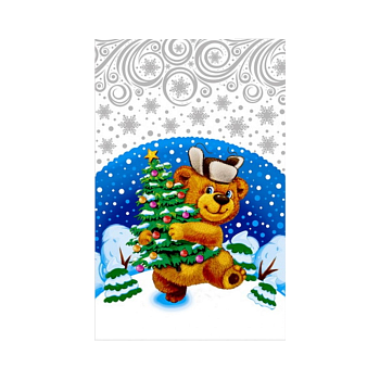 Пакет для новогоднего подарка «Лесник», БОПП, прозрачный (25×40 см)