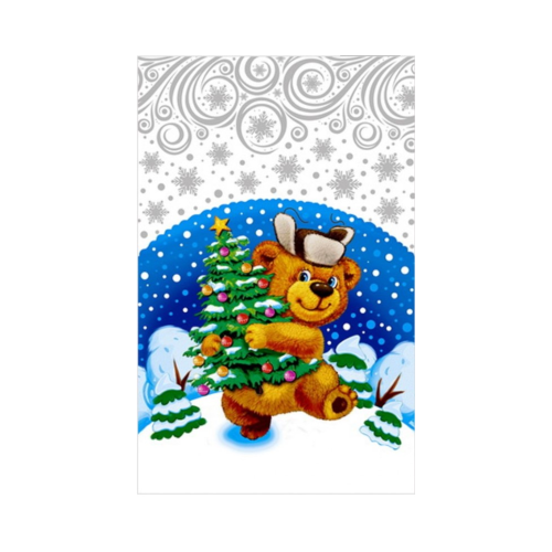 Пакет для новогоднего подарка «Лесник», БОПП, прозрачный (25×40 см)