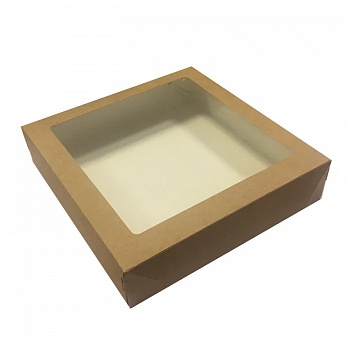 Коробка картонная с прозрачным окном, 20×20×4 см Коробка картонная с прозрачным окном, 20×20×4 см