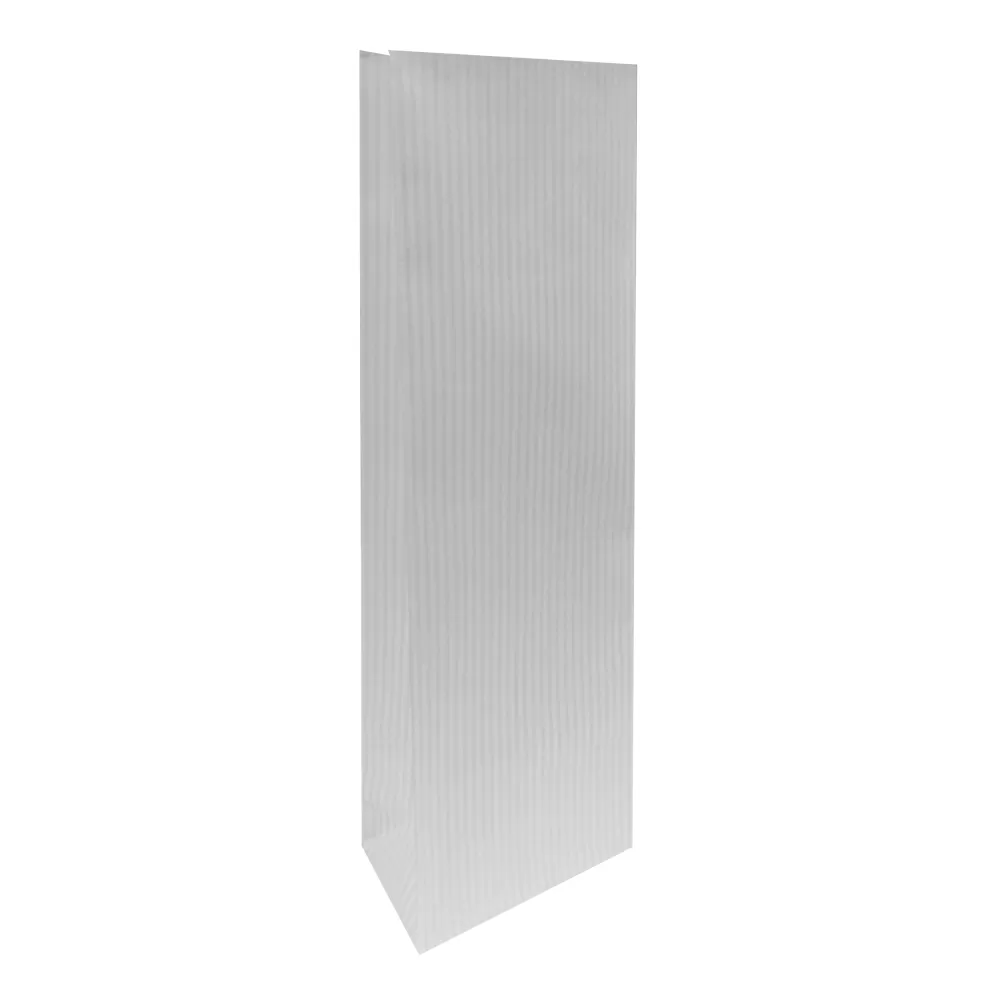 Крафт-пакет белый, ламинированный, 7×4×21 см