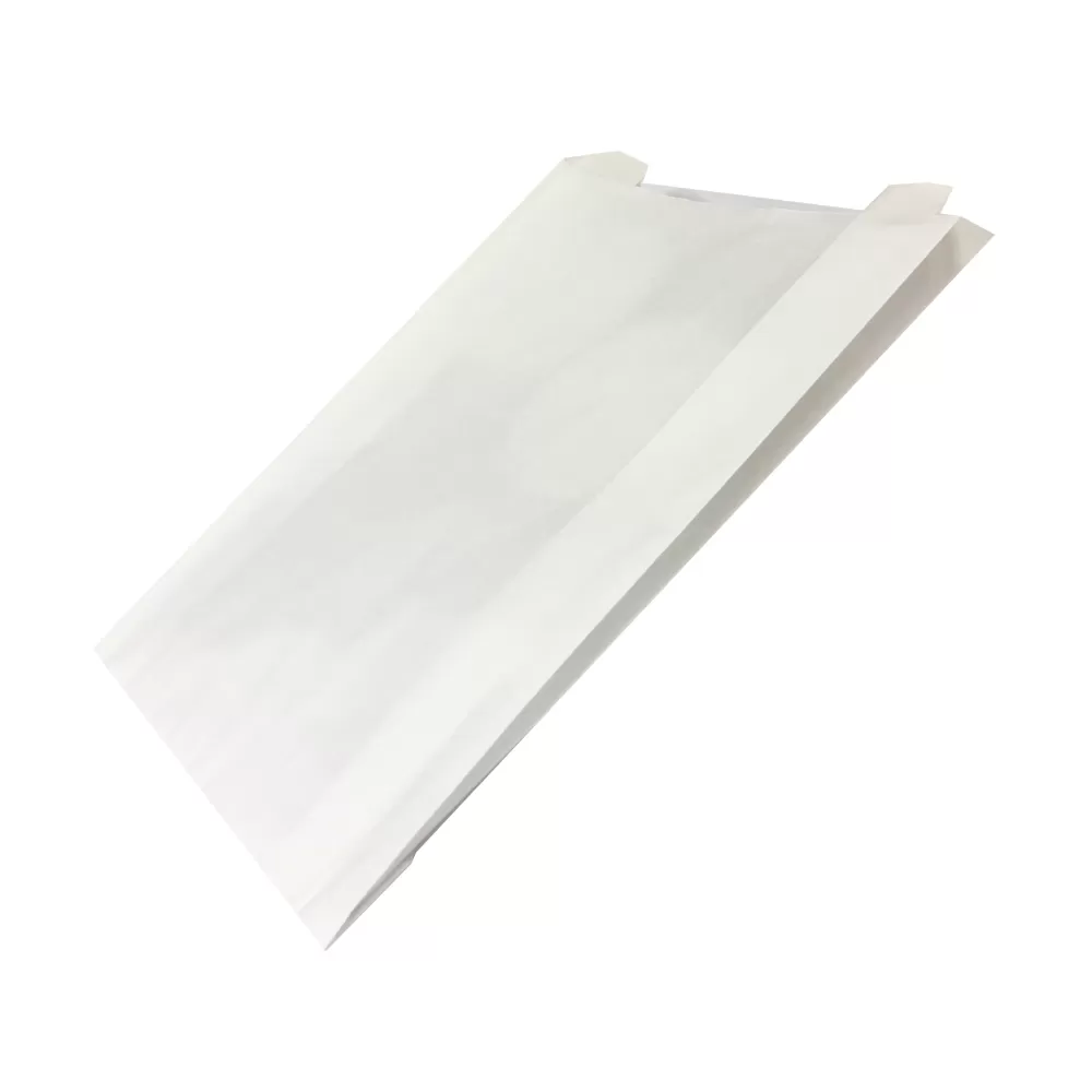 Пакет бумажный под куры гриль белый, ламинированный, 14×8×28 см