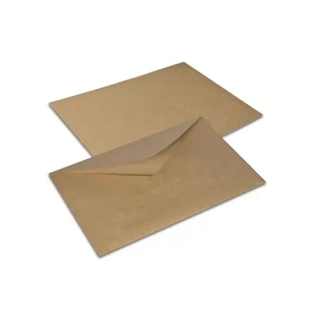 Конверт коричневый из крафт-бумаги бесклеевой, С4, 80 г/м²
