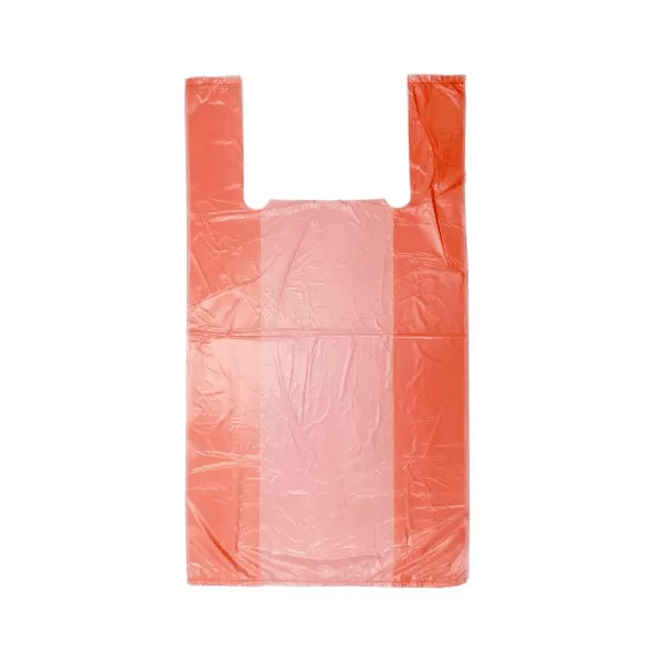 Пакет-майка, красный, ПНД, 30×56 см