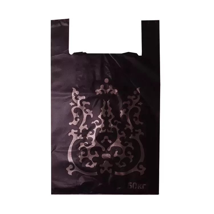Пакет-майка «Винтаж», чёрный, ПНД, 43×65 см