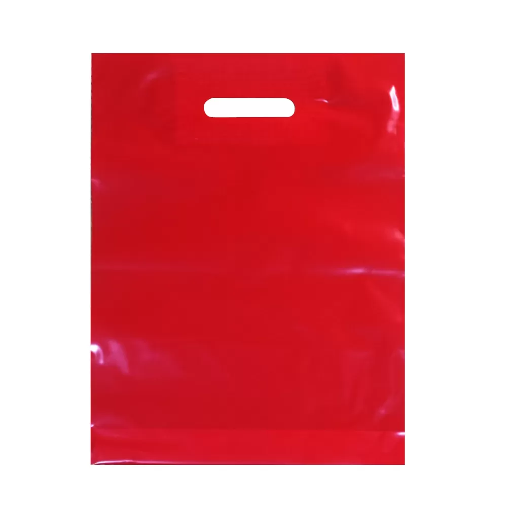 Пакет полиэтиленовый, красный, ПВД, 30×40 см