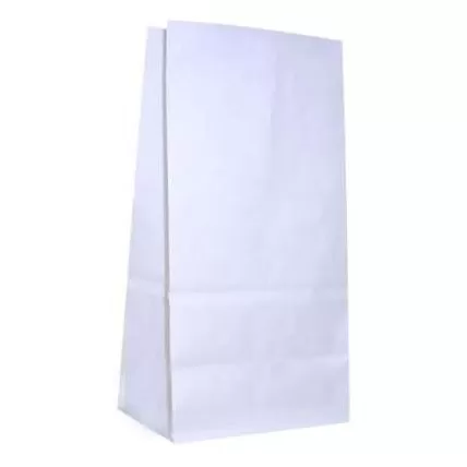Крафт-пакет белый, 9×6×17 см