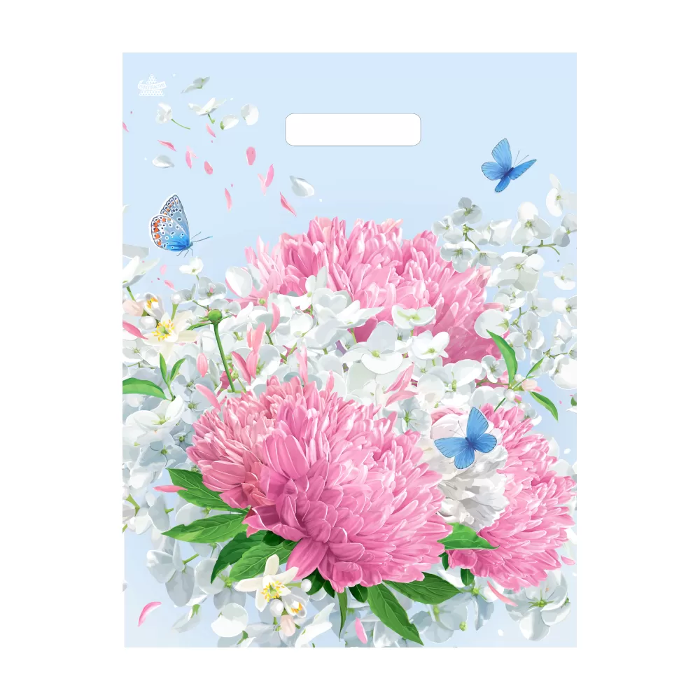 Пакет полиэтиленовый «Нежная хризантема», ПВД, 31×40 см