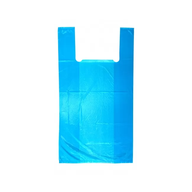 Пакет-майка, синий, ПНД, 30×56 см