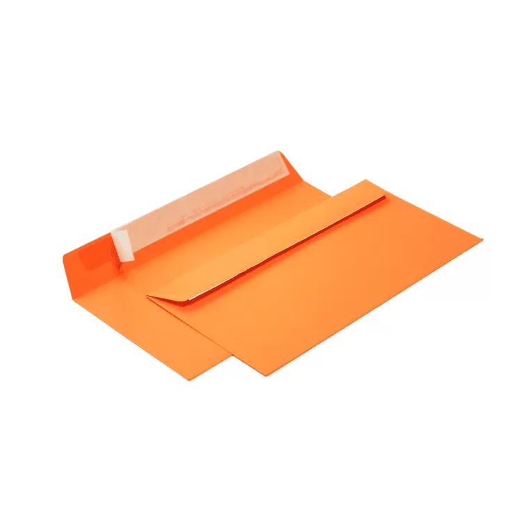 Оранжевый почтовый конверт С65, стрип, 120 г/м²