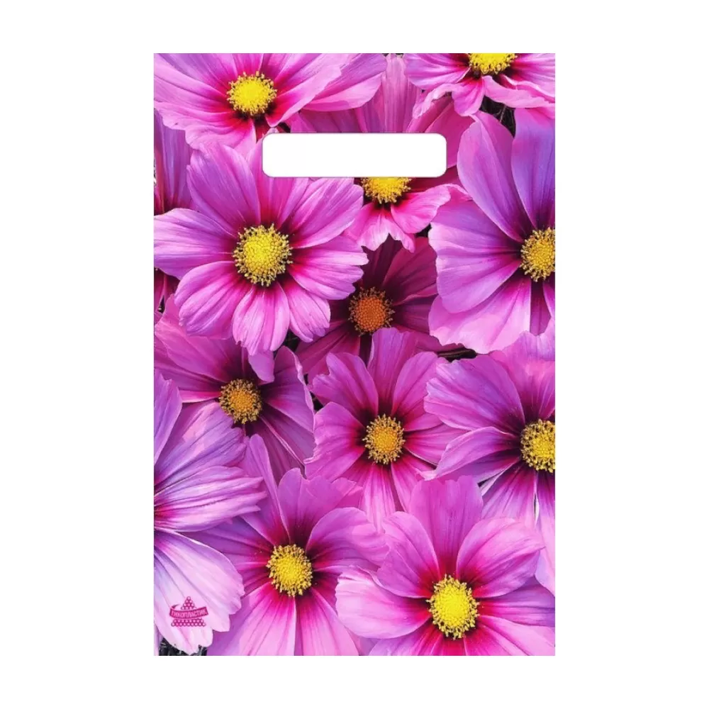 Пакет полиэтиленовый «Яркие хризантемы», ПВД, 20×30 см